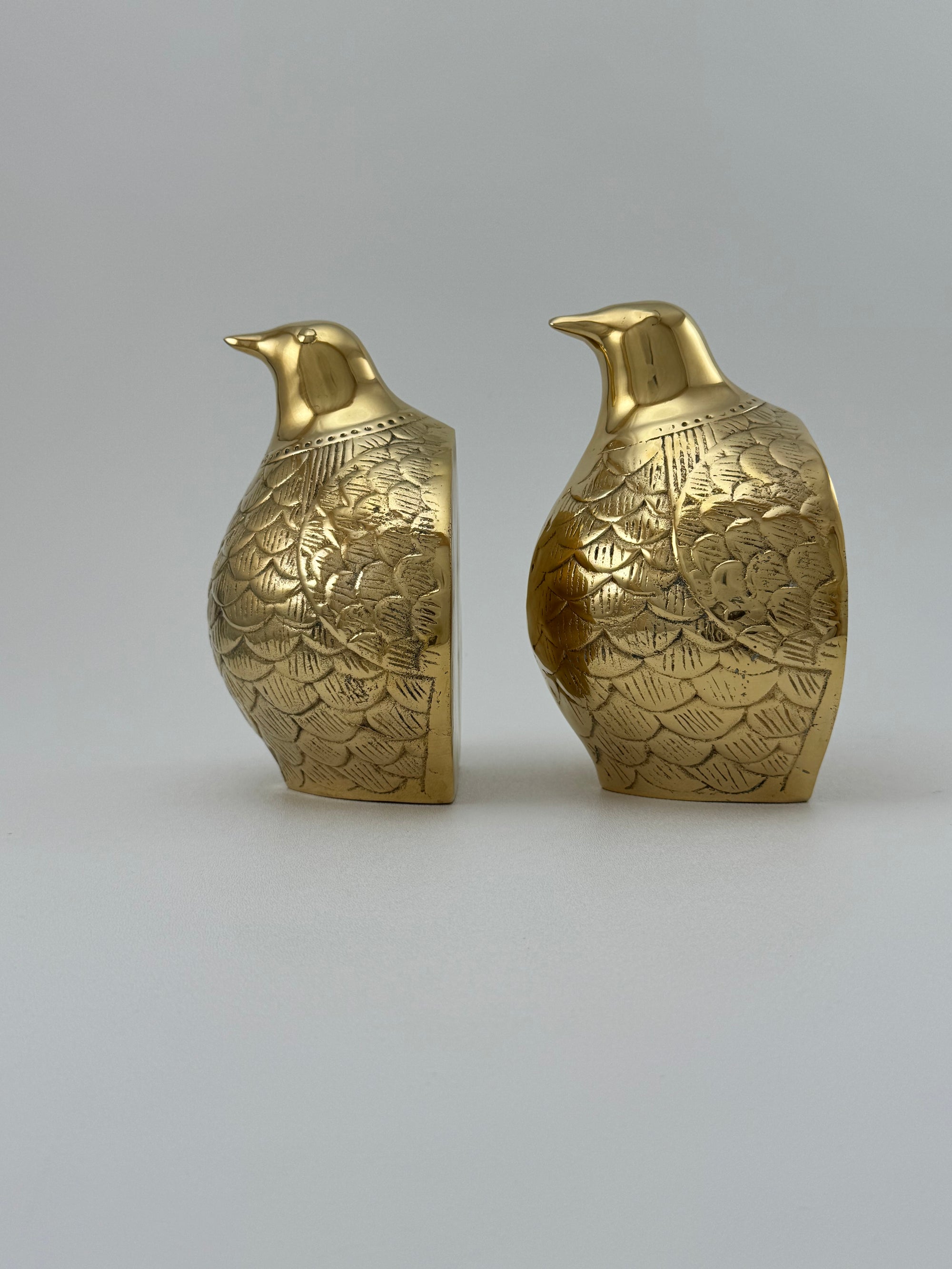 Brass Bird Bookends-A Pair