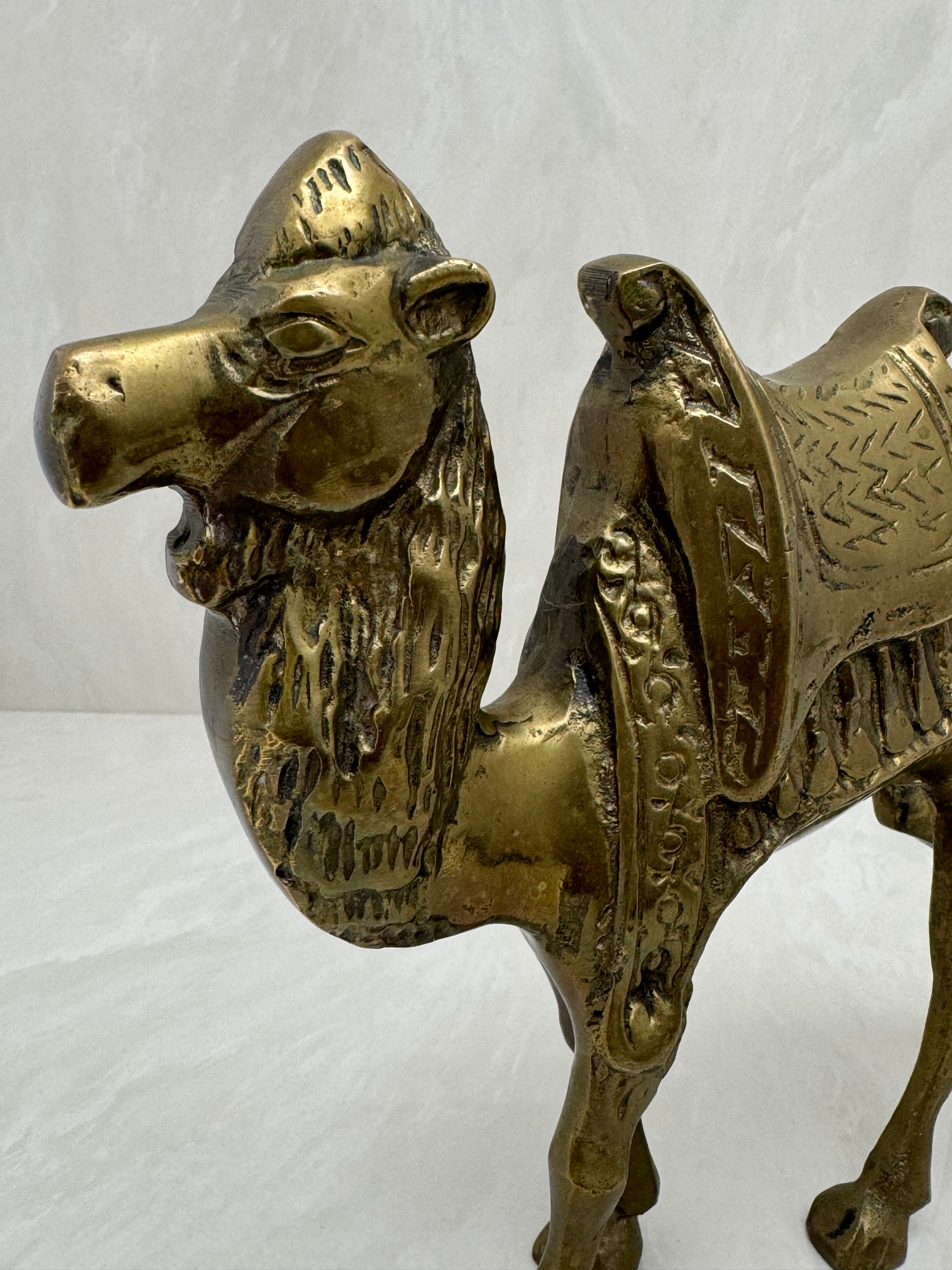 Vintage Brass Camel in Motion