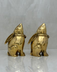 Vintage Brass Moon Gazing Rabbits-A Pair