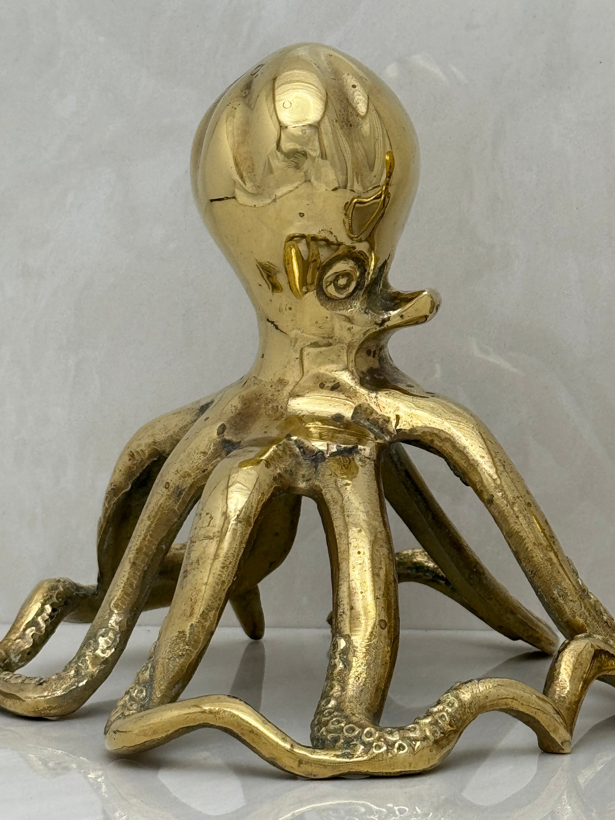 Vintage Brass Octopus- A Pair