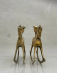 Vintage Brass Unicorn Candleholders-A Pair