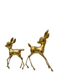 Vintage Brass Deer Pair – Mid-Century Modern Fawns | Hollywood Regency Woodland Figurines
