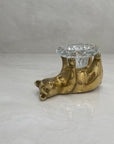 Vintage Brass Bear Candleholder