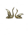 Vintage MCM Brass Swans- A Pair