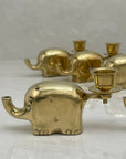 Vintage Brass Elephant Circle- A Set of Five
