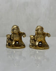 Vintage Brass Teddy Bear Candleholders-A Pair