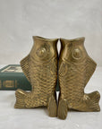 Vintage Brass Fish Vases-A Pair