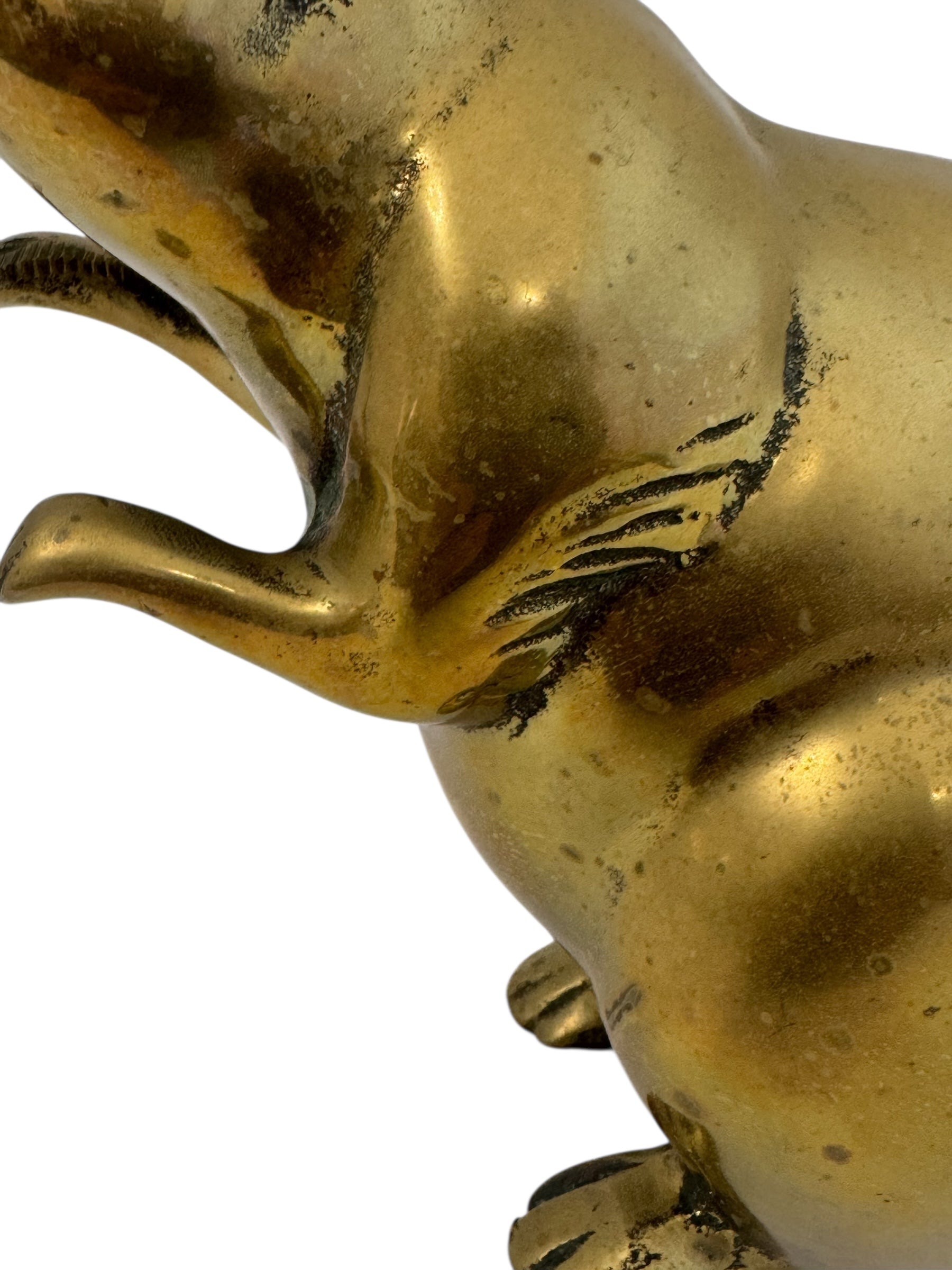 Vintage Brass Beaver Sculpture-10.5 Inches Long