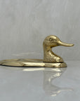 Vintage Brass Duck Dresser Tray