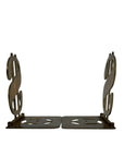 Vintage Brass Dollar Sign Folding Bookends