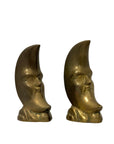 Small Vintage Brass “Man in the Moon” Figurines – Set of 2