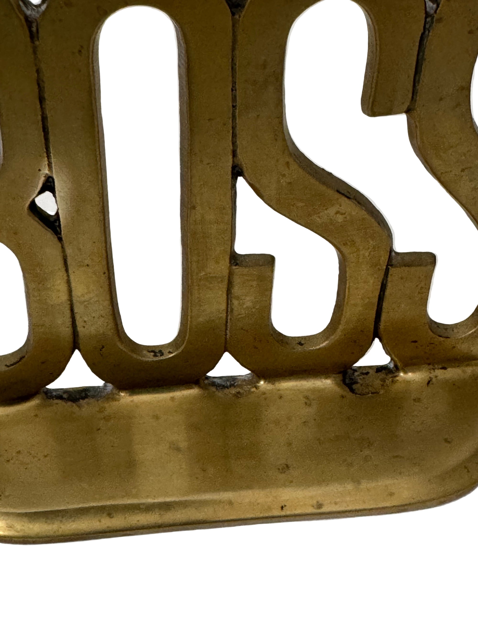Vintage Brass “BOSS” Bookends | Mid-Century Modern Office Decor