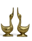 Vintage Brass Goose Bookends-A Pair