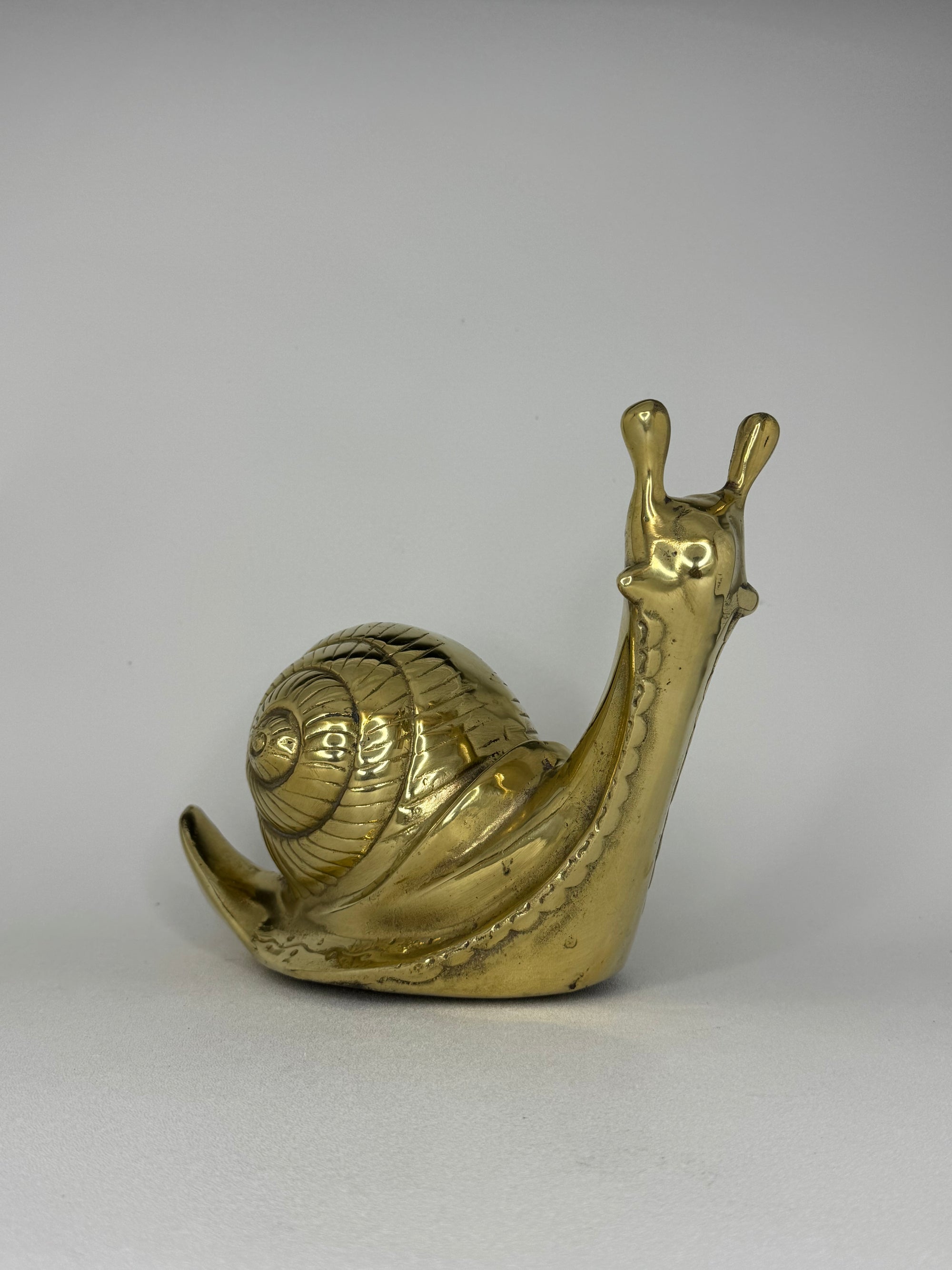 Vintage Brass Snail-Large