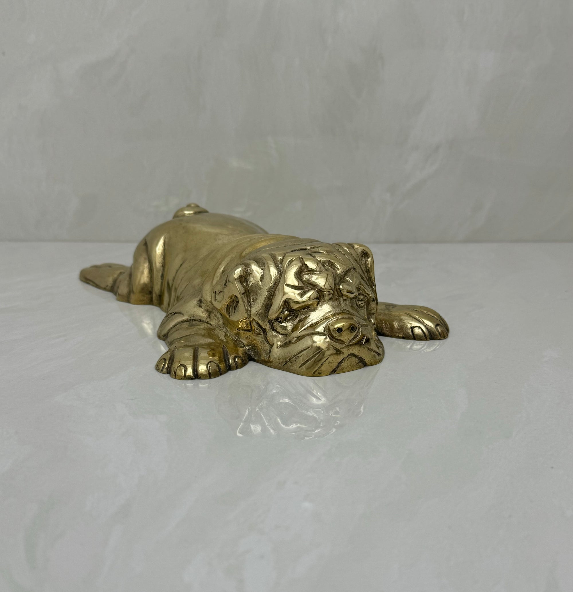 Vintage Brass Bored Bulldog