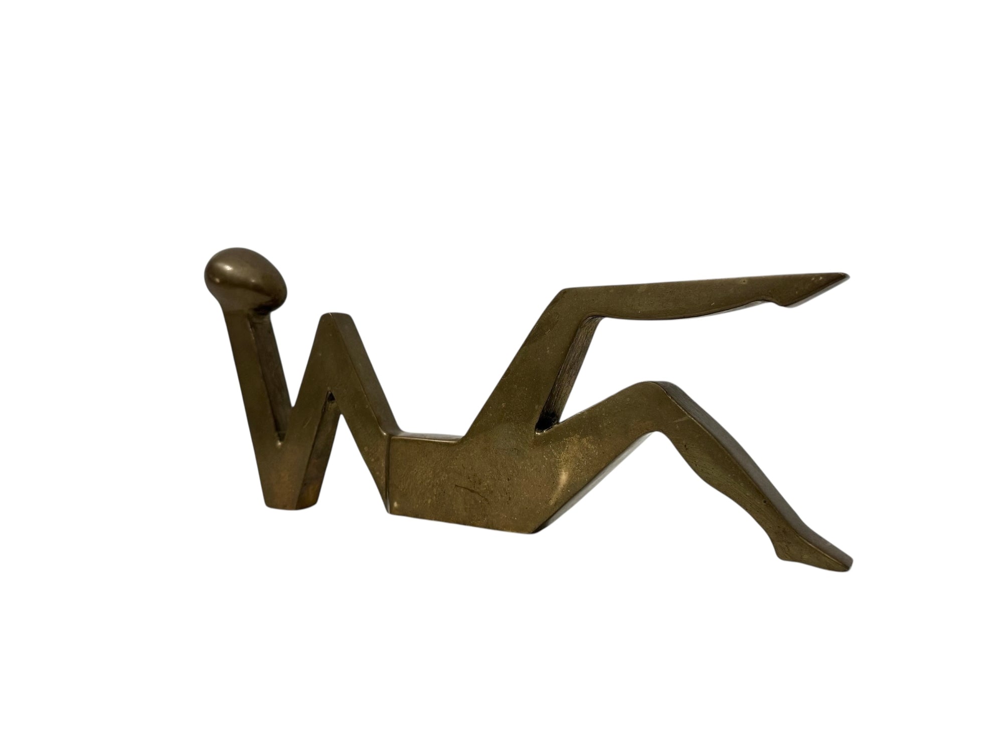 Vintage Brass Dolbi Cashier Lady Silhouette – Mid-Century Modern Elegance