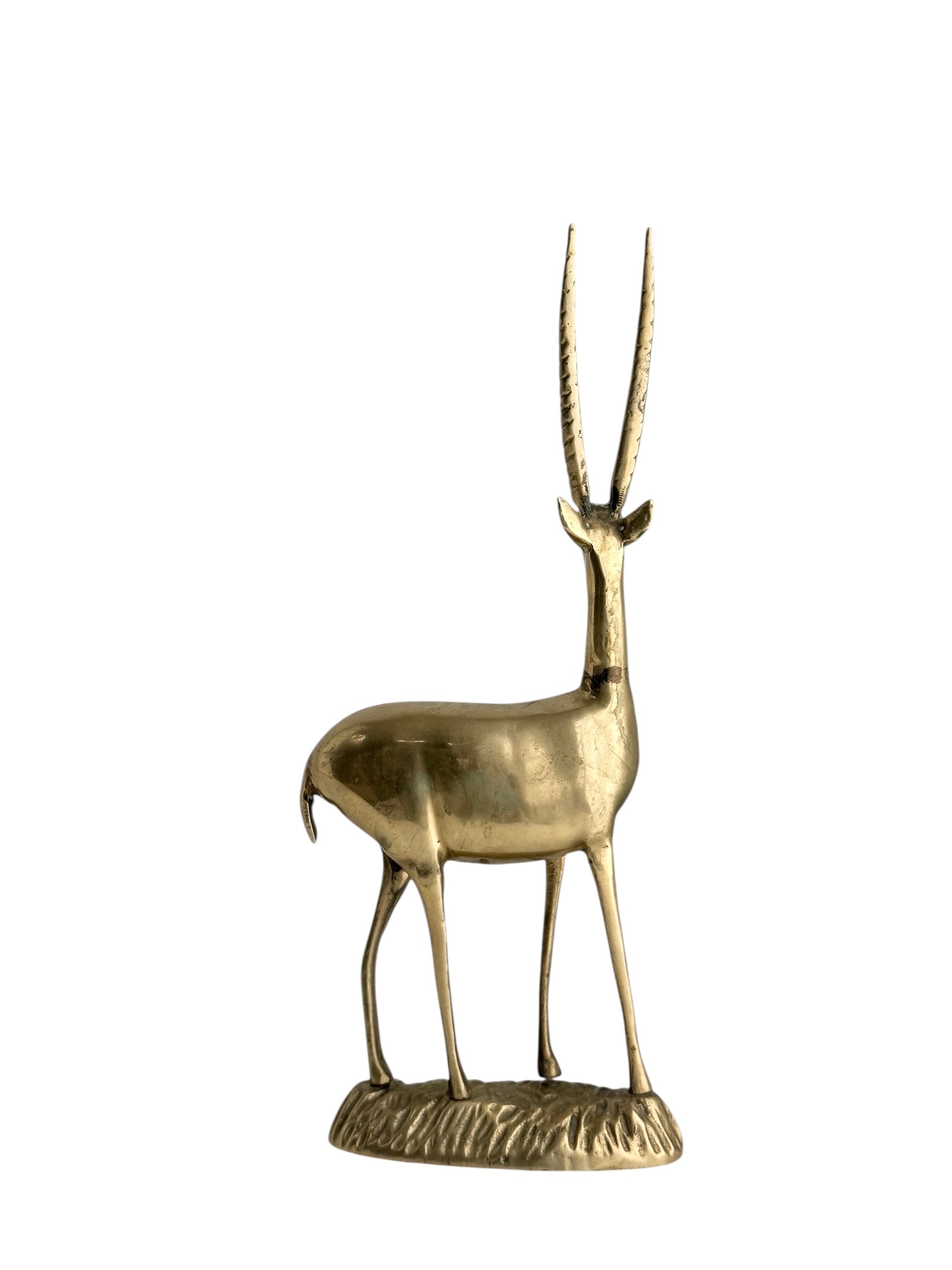 Vintage Brass Antelope-15 inches tall