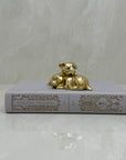 Cute Small Vintage Brass Sleeping Bulldog Puppies-A Collectible