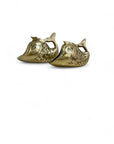 Vintage Brass Open Mouth Fish- A Pair