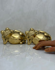 Vintage Brass Relaxing Frogs- A Pair