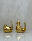 Vintage Brass Birds-A Pair