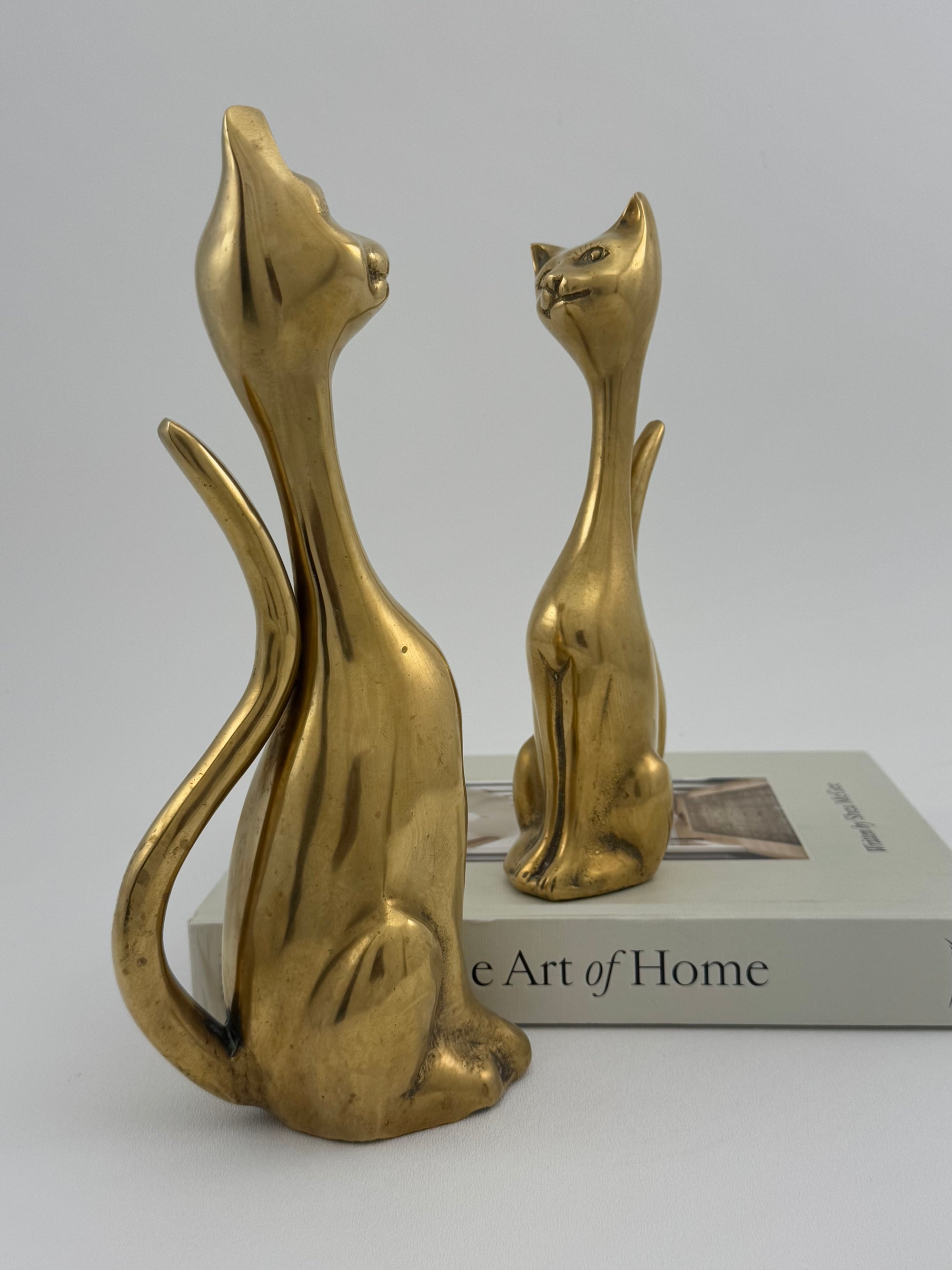 Vintage Bronze Cats-A Pair