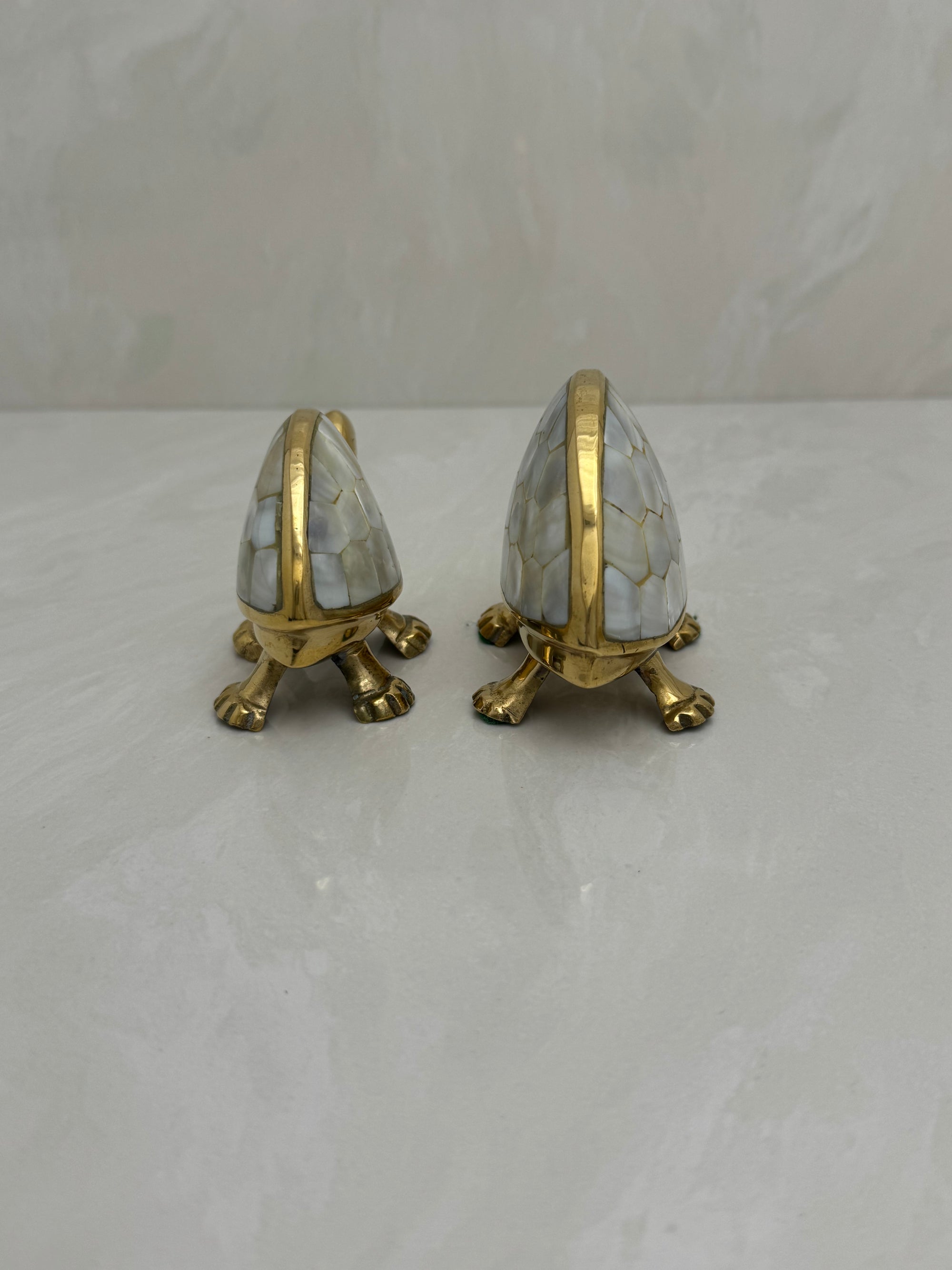 Vintage Turtles with Mother of Pearl Shell-A Pair