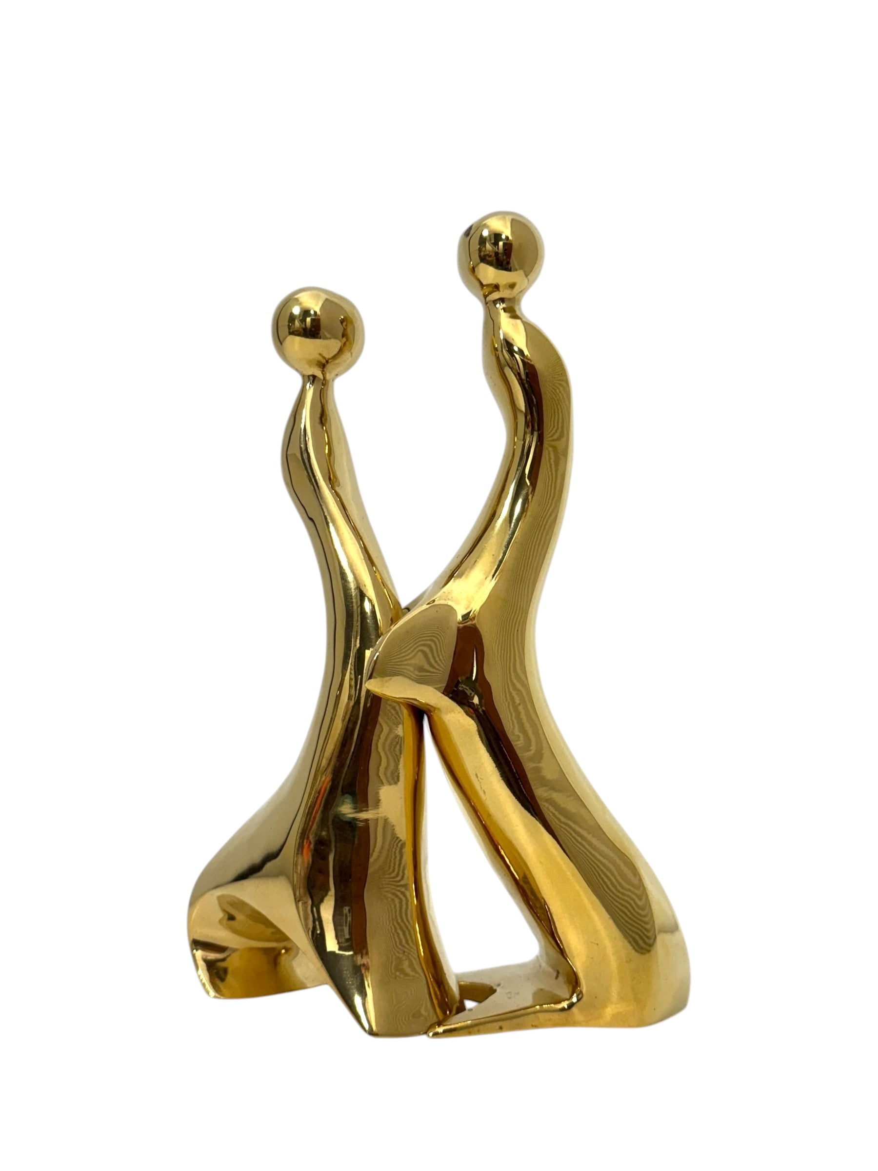 Vintage Brass Sea Lions | Abstract Mid-Century Modern Sculptural Pair