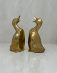 Vintage Brass Duck Bookends-A Pair