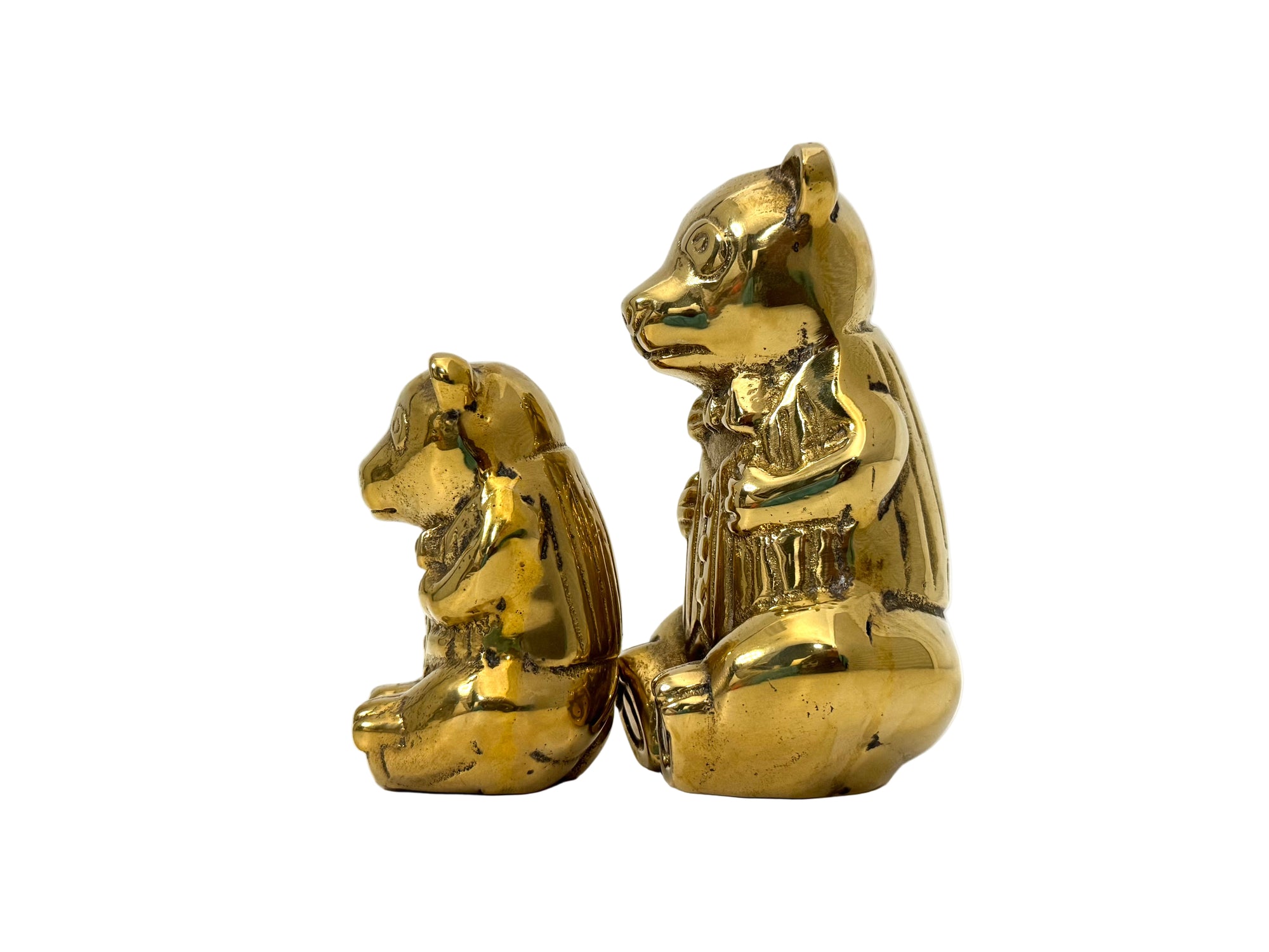 Vintage Brass Bear Figurines | Dapper Bowtie Duo