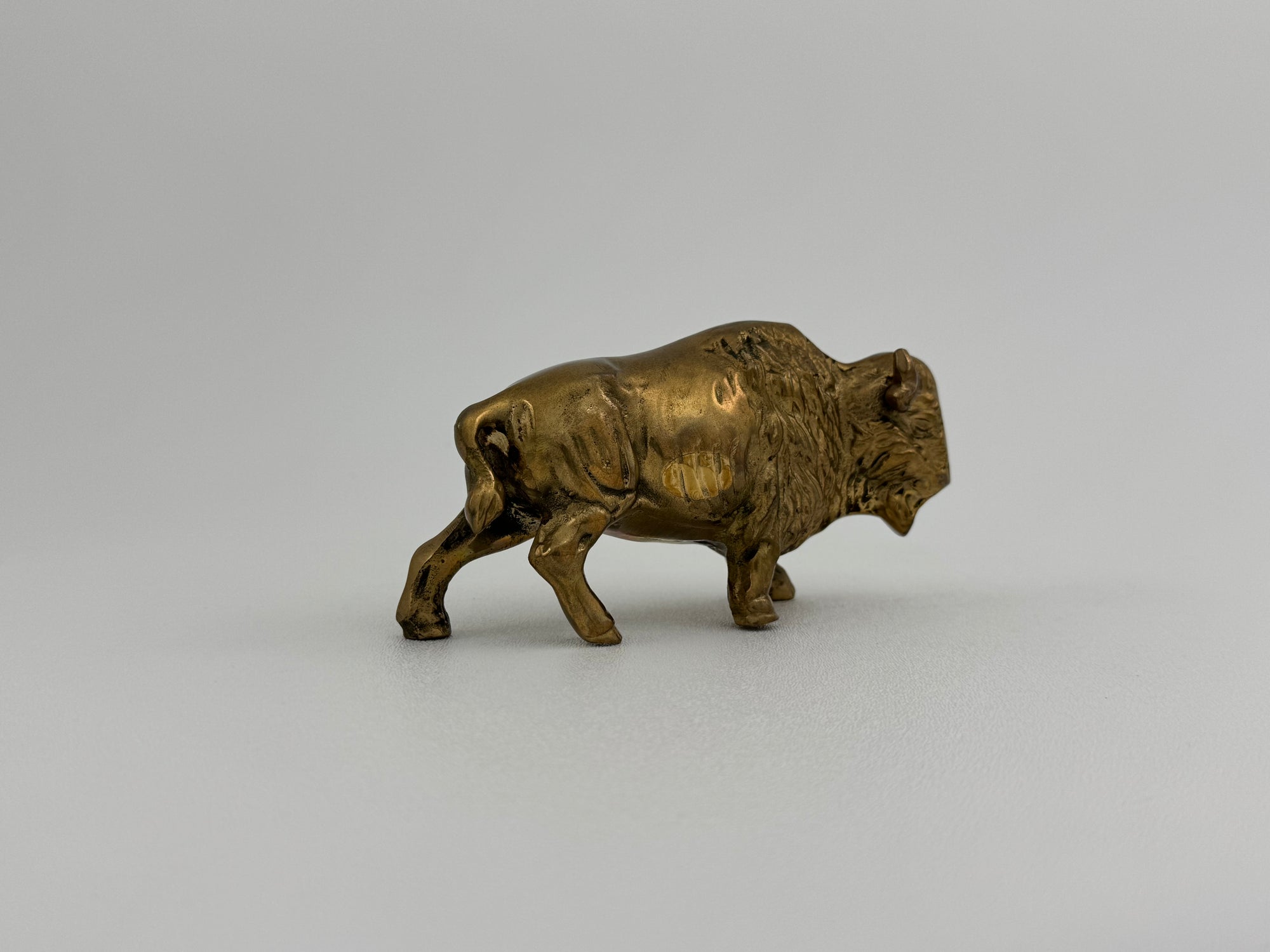 Vintage Brass Bison