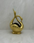 Vintage Brass Swan Planter