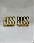 Vintage Brass Boss Bookends- A Pair