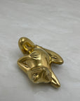 Vintage Brass Frog Relaxing On Back