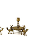Pair of Vintage Brass Camel Candlestick Holders — Middle Eastern Bohemian Elegance