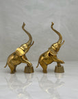 Vintage Brass Circus Elephants- A Pair