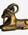 Vintage Brass Ram Sculpture