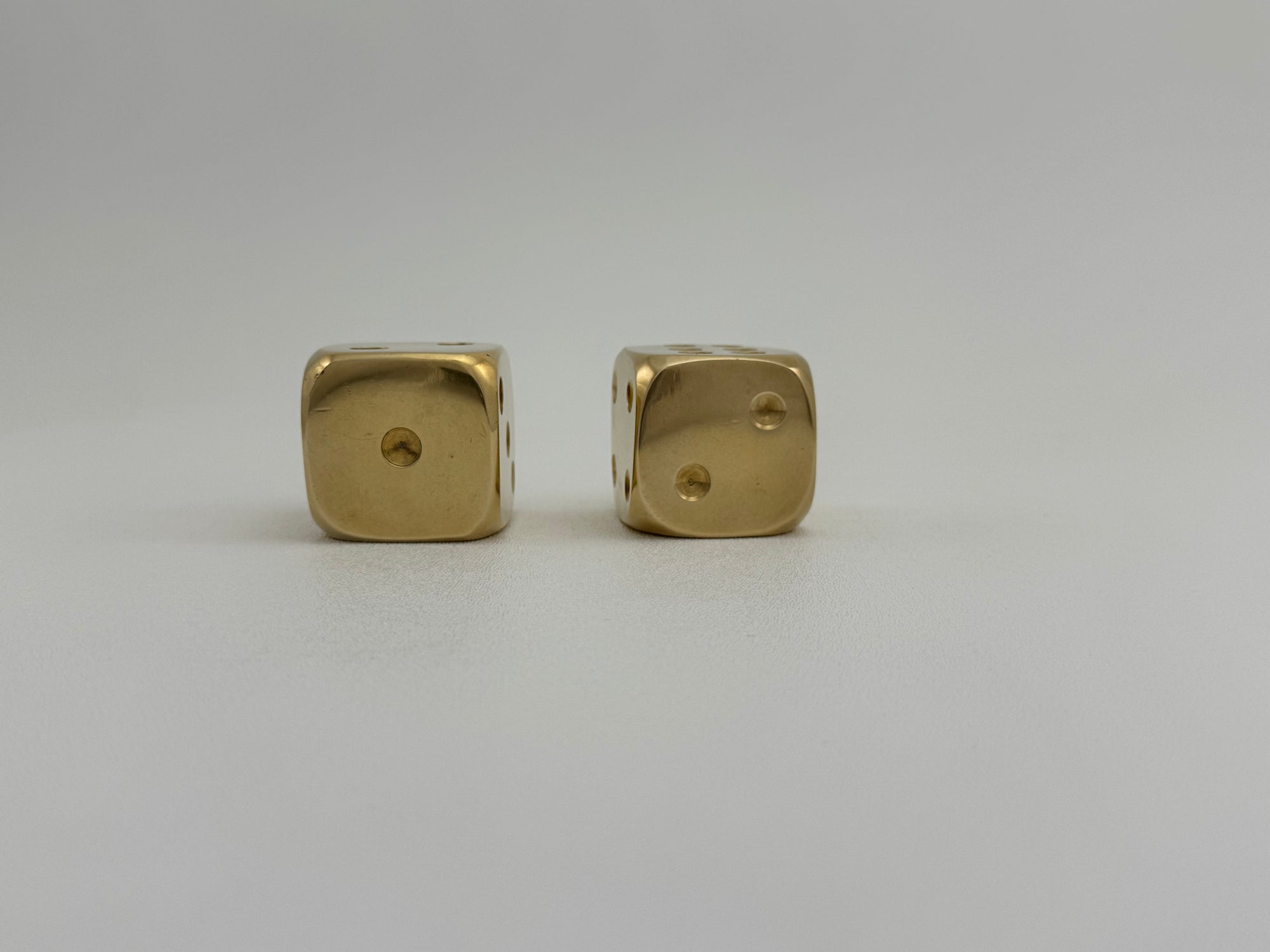Vintage Brass Dice-A Pair
