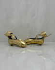 Pretty Brass Ballerina Slippers -A Pair