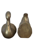 Vintage Brass Swan Bookends- A Pair