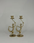 Dancing Fox Candleholders- A Pair