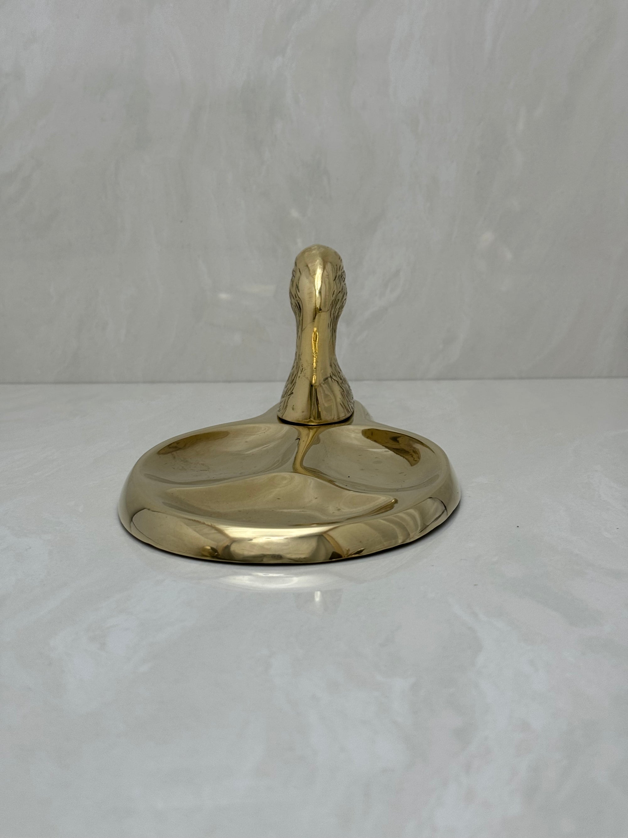 Vintage Brass Duck Dresser Tray