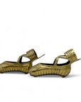 Pretty Brass Ballerina Slippers -A Pair