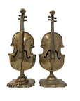 Vintage Brass Violin Figurines