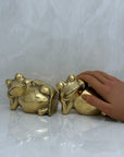 Vintage Brass Relaxing Frogs- A Pair