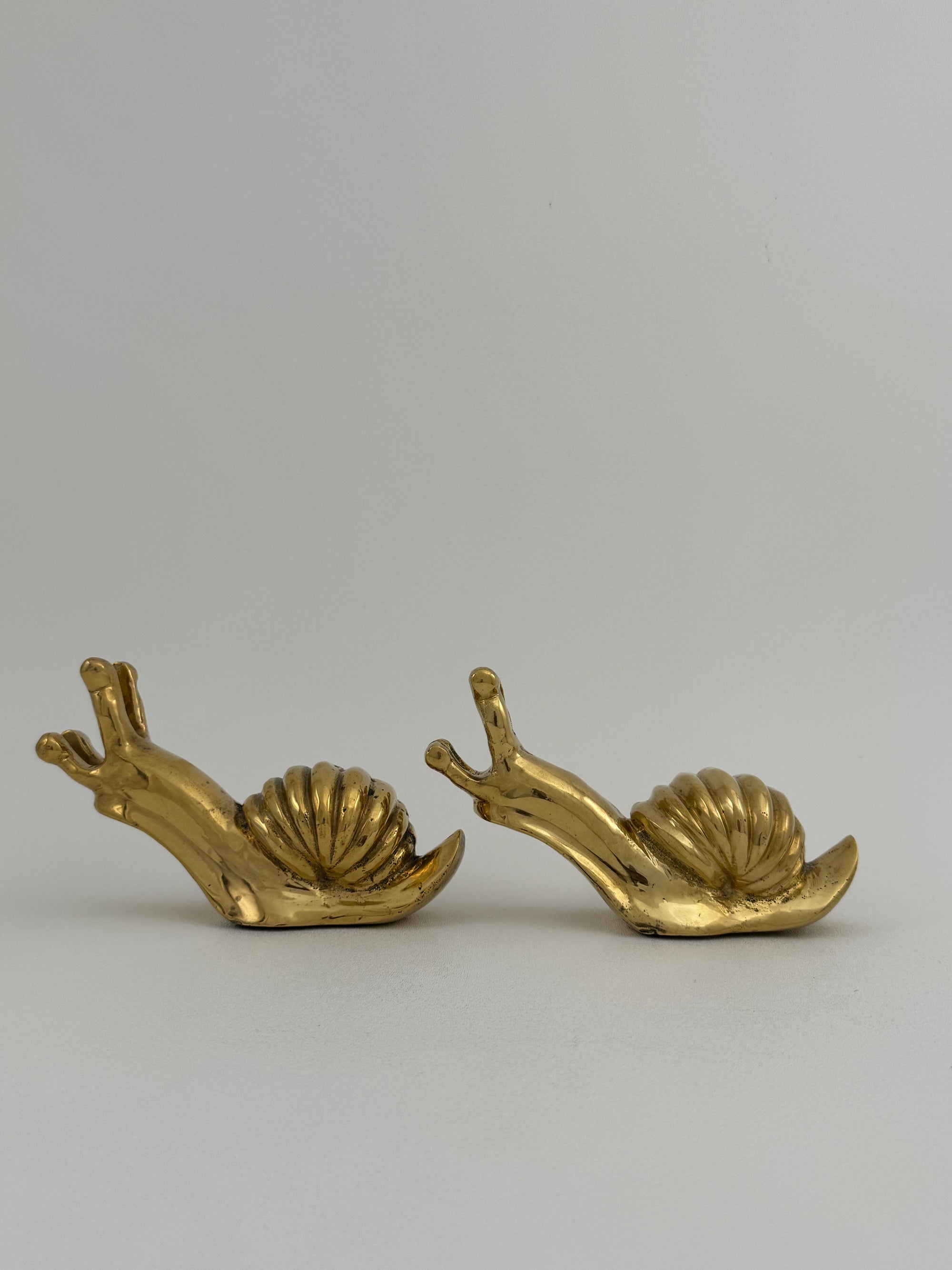Vintage Brass MCM Snails-A Pair