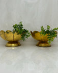 Vintage Brass Floral Bowls- A Three Piece Lightweight Set