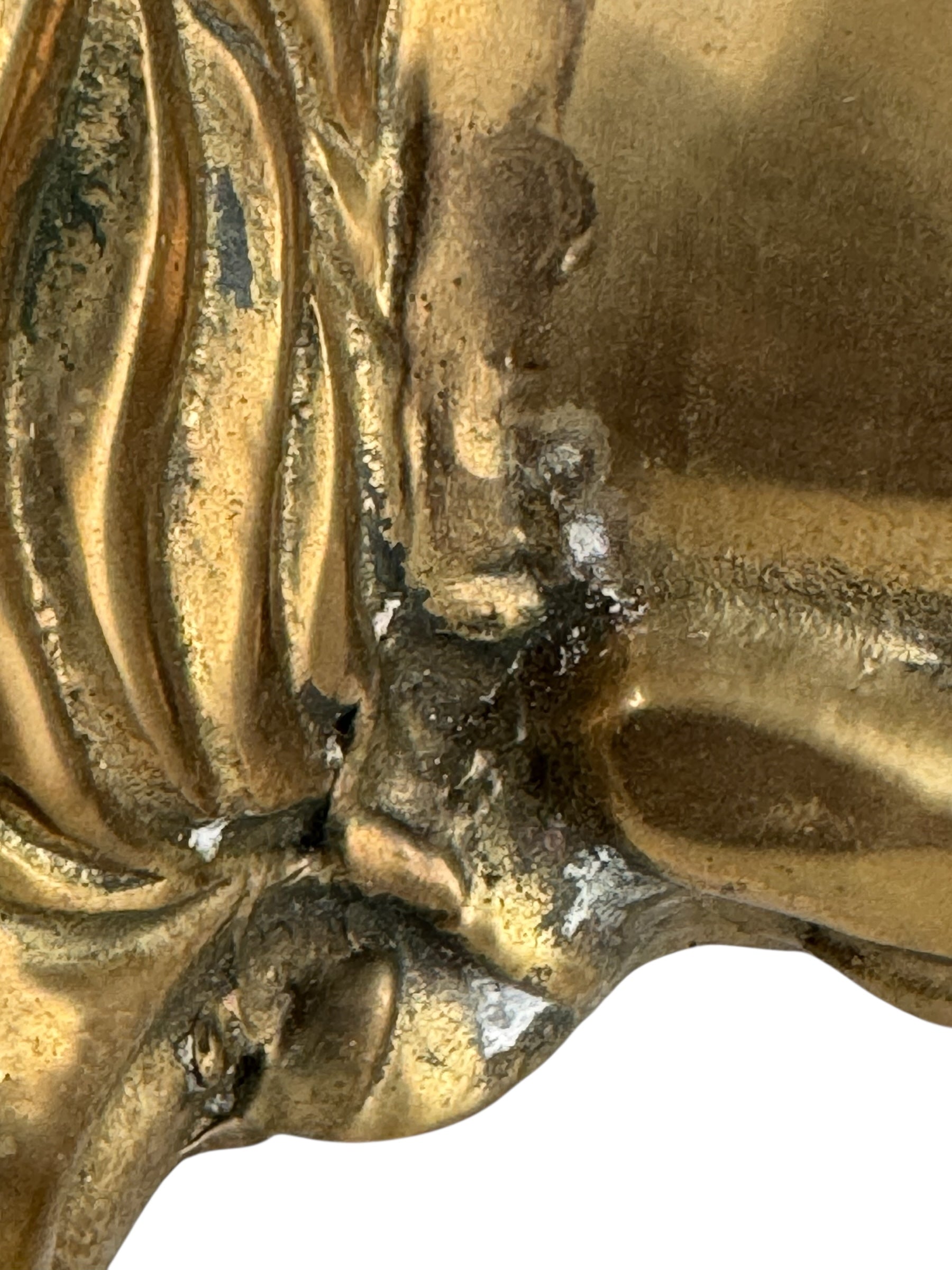 Vintage Brass Antelope with Spiral Horns