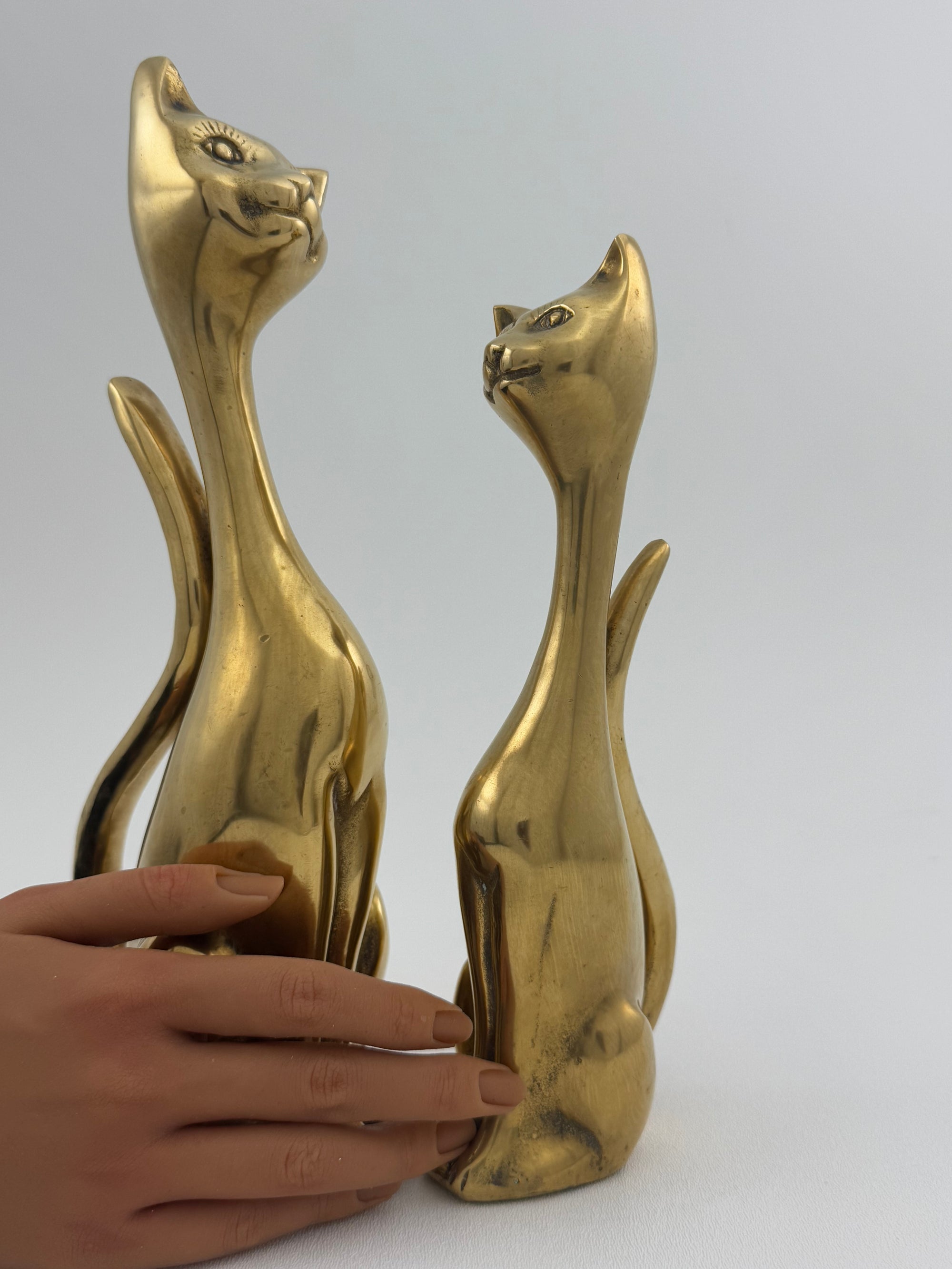 Vintage Bronze Cats-A Pair