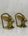 Vintage Brass Gargoyle Bookends- A Pair